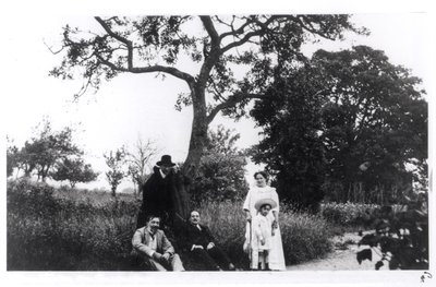 Andre Gide, Joseph Conrad, Valery Larbaud and Madame Conrad, 1911 by French Photographer